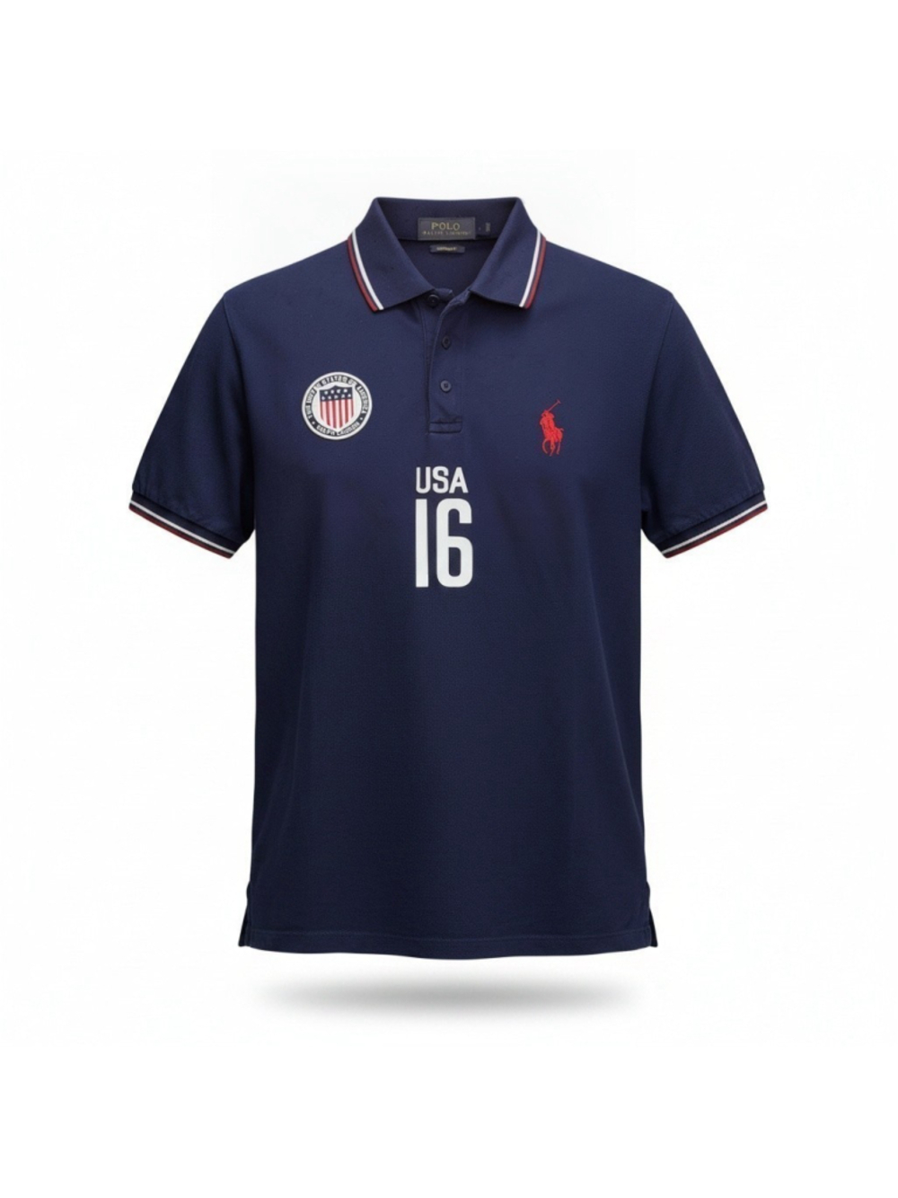Polo Ralph Lauren Men USA 16 Blue Custom Fit Big Pony Short Sleeves Shirt Large